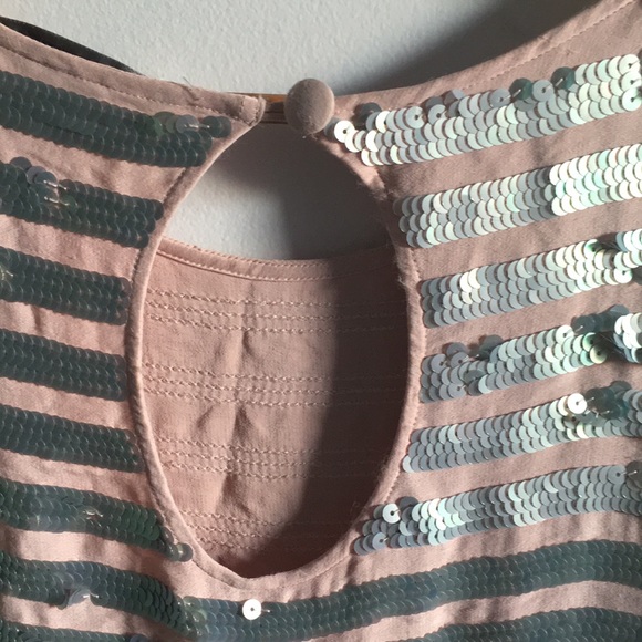 French Connection Silver Sequin Pink Dress, Sz 2 - Picture 7 of 8